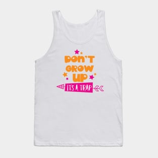 Don't Grow Up It's A Trap, Arrow, Stars Tank Top